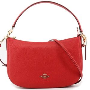 COACH-Chelsea pebble cross body-RED